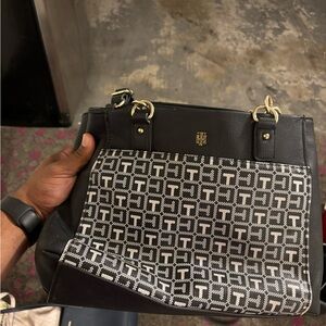 Tommy Hilfiger Monogram Black and White Handbag